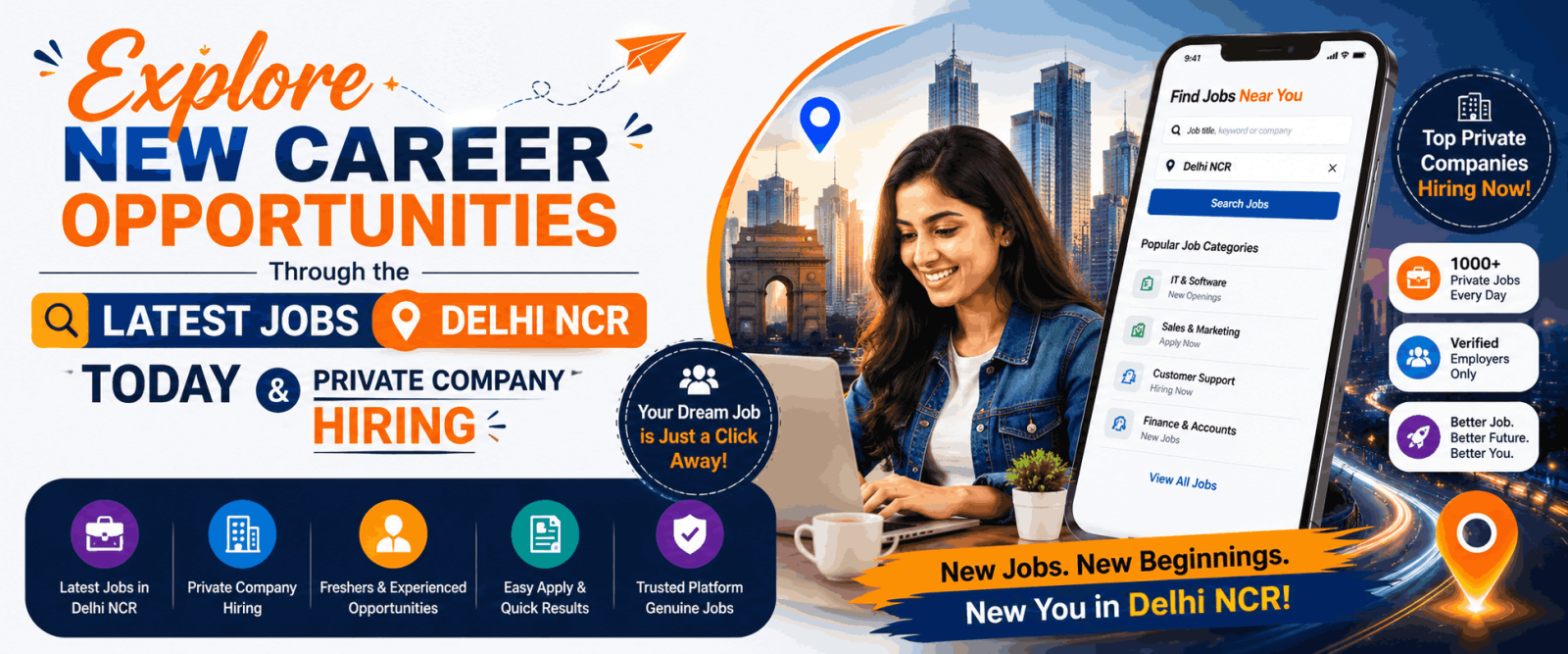 Explore New Career Opportunities Through the Latest Jobs in Delhi NCR Today and Private Company Hiring